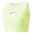 Фото #1 товара Puma Forever Luxe V Neck Powermesh Sports Bra Womens Yellow Casual 52313338