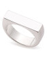 ფოტო #1 პროდუქტის Silver-Tone Signet Ring, Created for Macy's