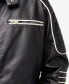 ფოტო #3 პროდუქტის Men's Grainy Polyurethane Moto Jacket with Hood and Faux Shearling Lining