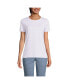 Фото #2 товара Women's Tall Relaxed Supima Cotton Crew Neck T-Shirt