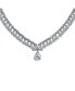 ფოტო #3 პროდუქტის Fashion Bridal CZ Solitaire Drop Multi Teardrop Statement Collar Tennis Necklace Chandelier Dangle Earrings Clip on Jewelry Set Wedding Prom Pageant