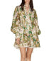 ALEMAIS Octavia Paisley Long Sleeve Minidress in Ivory Size 2 Us