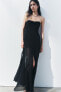 Фото #8 товара Платье из полупрозрачной ткани без бретелей ZARA