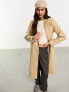 Фото #7 товара Vila Double breasted formal maxi coat in sand