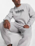 adidas Sportswear – Sweatshirt in Grau mit linearem Logo