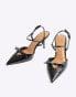 River Island slingback heel with bow detail in black