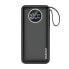 Внешний аккумулятор 10000mAh USB-A USB-C с кабелем iPhone Lightning и USB-C DUDAO черного цвета