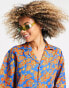 Фото #3 товара COLLUSION Unisex hibiscus floral linen beach shirt in multi