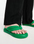 Фото #6 товара Urban Revivo flatform toe post sandal in green