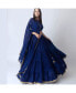 Фото #3 товара Women's Royal Blue Lehenga Choli with Gold Trim