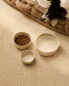 Stoneware pet food bowl