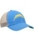 Men's Powder Blue, Natural Los Angeles Chargers Trawler Trucker Clean Up Snapback Hat