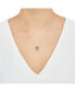 ფოტო #2 პროდუქტის Diamond Mother & Child Interlocking Heart Pendant Necklace (1/10 ct. t.w.) in Sterling Silver