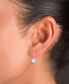 ფოტო #2 პროდუქტის Lab-Grown Opal Polished Leverback Earrings (5/8 ct. t.w.)