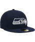 Фото #5 товара Men's College Navy Seattle Seahawks Omaha 59FIFTY Fitted Hat