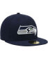 Men's College Navy Seattle Seahawks Omaha 59FIFTY Fitted Hat