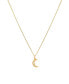 Diamond Moon 14K Yellow Gold Necklace