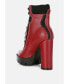Фото #2 товара Women's yeti high heel lace up biker boots