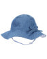Baby Chambray Bow Sun Hat 0-9M