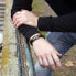Black leather bracelet with a cross Leather VPH1291D
