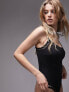 Фото #3 товара Topshop Abbie microfibre lace trim body in black