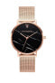 Paul Valentine Damen Armbanduhr BLACK MARBLE ROSE GOLD MESH 36 MM PV36911