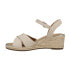 Easy Spirit Shandra Espadrille Wedge Womens Beige Casual Sandals E-SHANDRA2-710