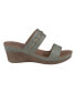 Фото #2 товара Women's Mariah Double Band Slip-On Wedge Sandals