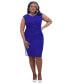 ფოტო #1 პროდუქტის Women's Boat-Neck Side-Stripe Sheath Dress