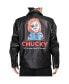 Men's Black Chucky Wanna Play Biker Full-Zip Jacket