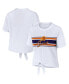Фото #1 товара Women's White Phoenix Suns Tie-Front T-shirt