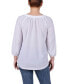 Фото #2 товара Petite 3/4 Sleeve Swiss Dot Henley Top