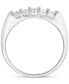 ფოტო #3 პროდუქტის Men's Diamond Multirow Cluster Ring (1 ct. t.w.) in 10k White Gold