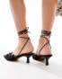 River Island mule kitten heel with bow in black