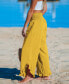 ფოტო #2 პროდუქტის Women's Smocked Waist Straight Leg Pants