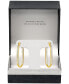 ფოტო #3 პროდუქტის Crystal In & Out Oblong Hoop Earrings in Silver-Plate