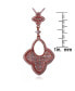ფოტო #2 პროდუქტის Suzy Levian Sterling Silver Cubic Zirconia Lotus Drop Dangle Pendant Necklace