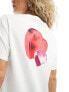 Converse valentines back print t-shirt in white