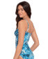 ფოტო #3 პროდუქტის Women's Printed Ruched Tankini Top