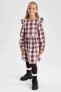 Фото #3 товара Платье Defacto Kız Çocuk Flannel Square