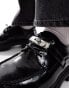 Фото #4 товара ASOS DESIGN chunky lace up shoes with hardware in black