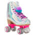 Фото #2 товара Cosmic Skates Iridescent Hologram Roller Skates Womens Silver ARCHIE-30-IRD