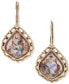 Gold-Tone Stone Drop Earrings