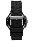 Men's Raptor Black Silicone Strap Watch 46mm
