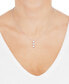 ფოტო #2 პროდუქტის Diamond Octagon & Round Linear 18" Pendant Necklace (1/2 ct. t.w.) in 10k White Gold