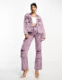 Фото #4 товара Kyo The Brand denim metallic pocket detail jacket co-ord in lilac