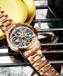 ფოტო #2 პროდუქტის Men's Rose Gold Stainless Steel Bracelet Watch 47mm
