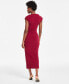 ფოტო #2 პროდუქტის Women's Funnel-Neck Ruched Bodycon Dress