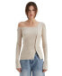 Фото #1 товара Women's Sienna Asymmetric Shoulder Knit Top