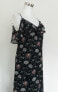 Фото #4 товара Платье Max Studio с цветочным узором и оборками V-образным вырезом Navy Green XS